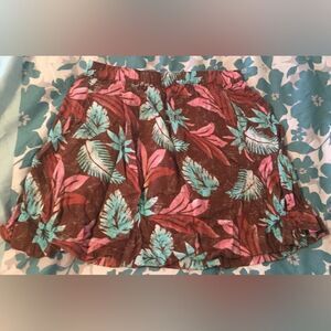 Forever 21 I Love H81 Womens Juniors Hawaiian Floral Mini Skirt -  size M